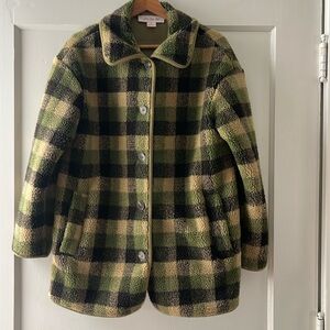 🍋✨Lisa says gah plaid Sherpa jacket size M/L